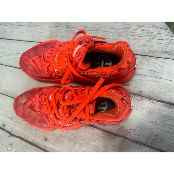 Adidas Harden Volume 4 Athletic Sneakers Solar Red Orange Bold Vibrant Mens 7.5
